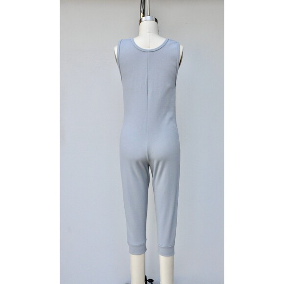 JUMPSUIT Playsuit Pantsuit Pocket Zip Up Front 80s 90s Snow Bike Suit Gear XS S - Picture 3 of 8